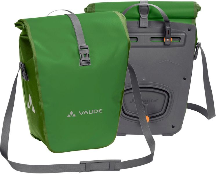 Vaude Aqua back dubbele fietstas - 48 liter - Groen voor-en achterkant