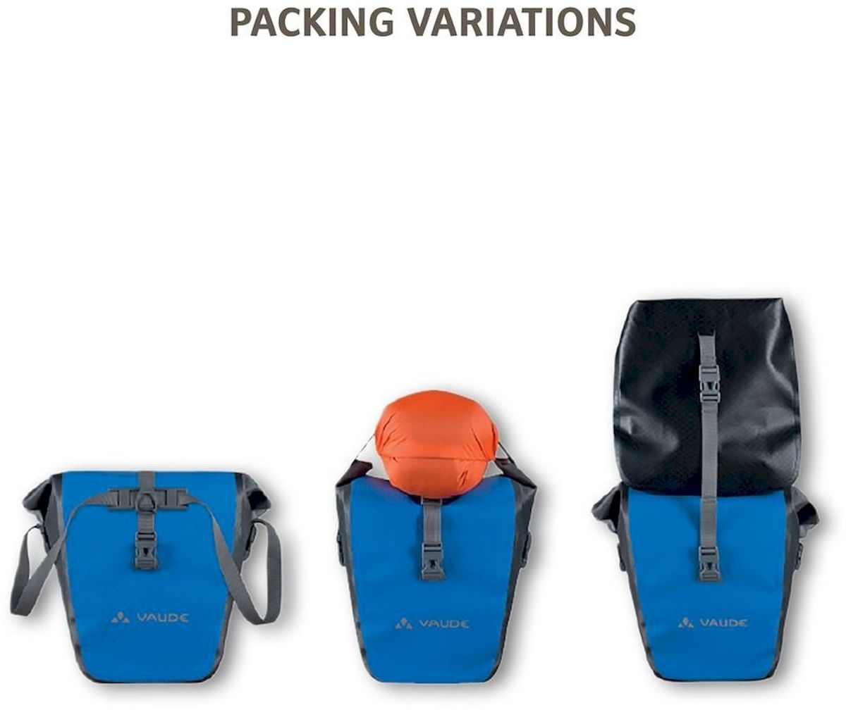 Vaude Aqua back plus dubbele fietstas - 51 liter - Zwart variatie
