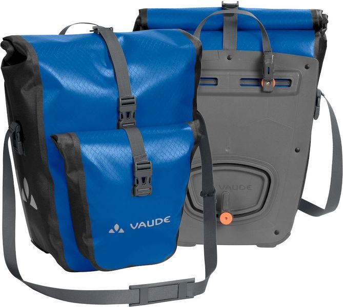 Vaude Aqua back plus dubbele fietstas - 51 liter - Blauw voor- en achterkant
