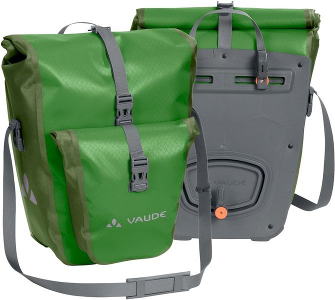 Vaude Aqua back plus dubbele fietstas - 51 liter - Groen voor- en achterkant