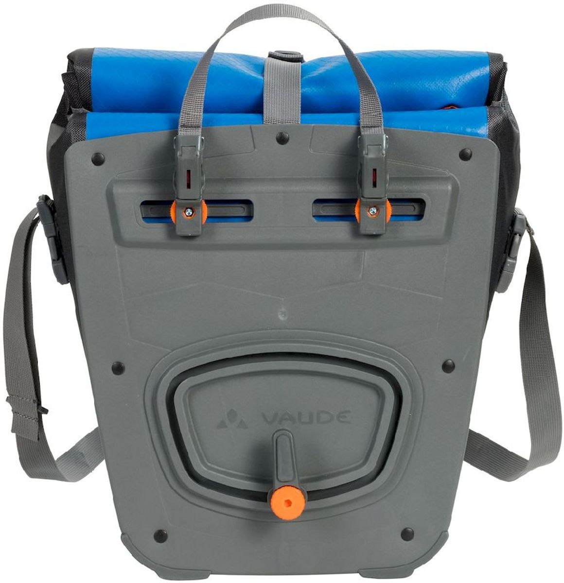 Vaude Aqua front dubbele fietstas - 28 liter - Blauw achterkant