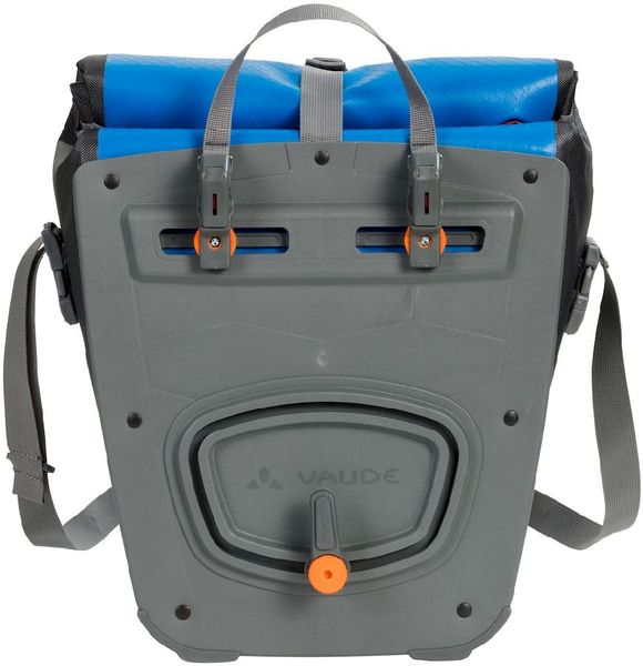Vaude Aqua front dubbele fietstas - 28 liter - Blauw achterkant
