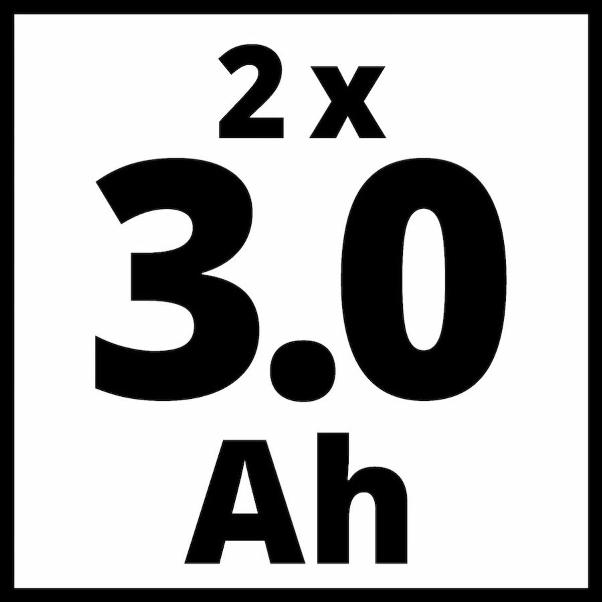 Einhell 18V 3,0 Ah Power X-Change Starter Kit - 2 accu’s en snellader - Capaciteit