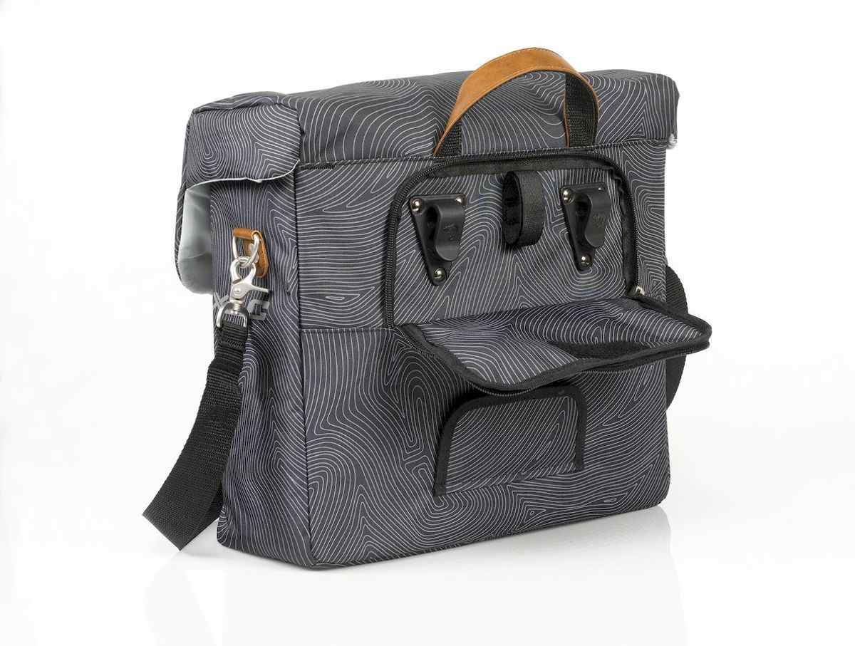 XLC Lux enkele fietstas - 18,5 liter - Grijs achterkant 