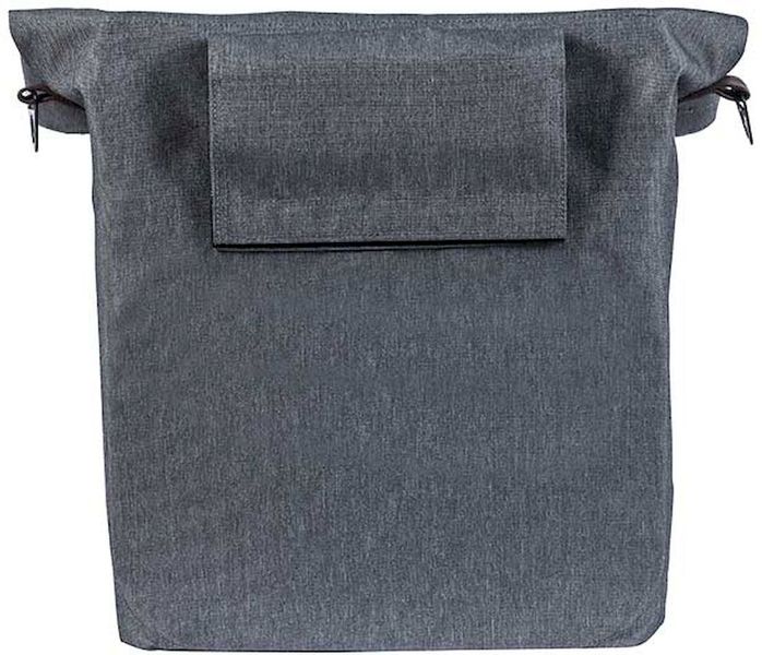 Basil City enkele fietstas - 14-16 liter - Grijs - ristvakje