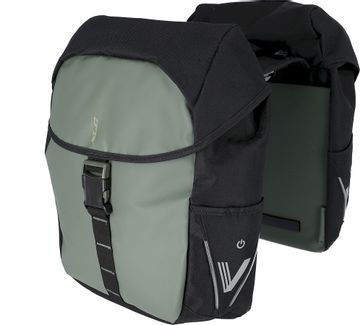 XLC V-light Active MIK dubbele fietstas - 34 liter - Zwart/groen