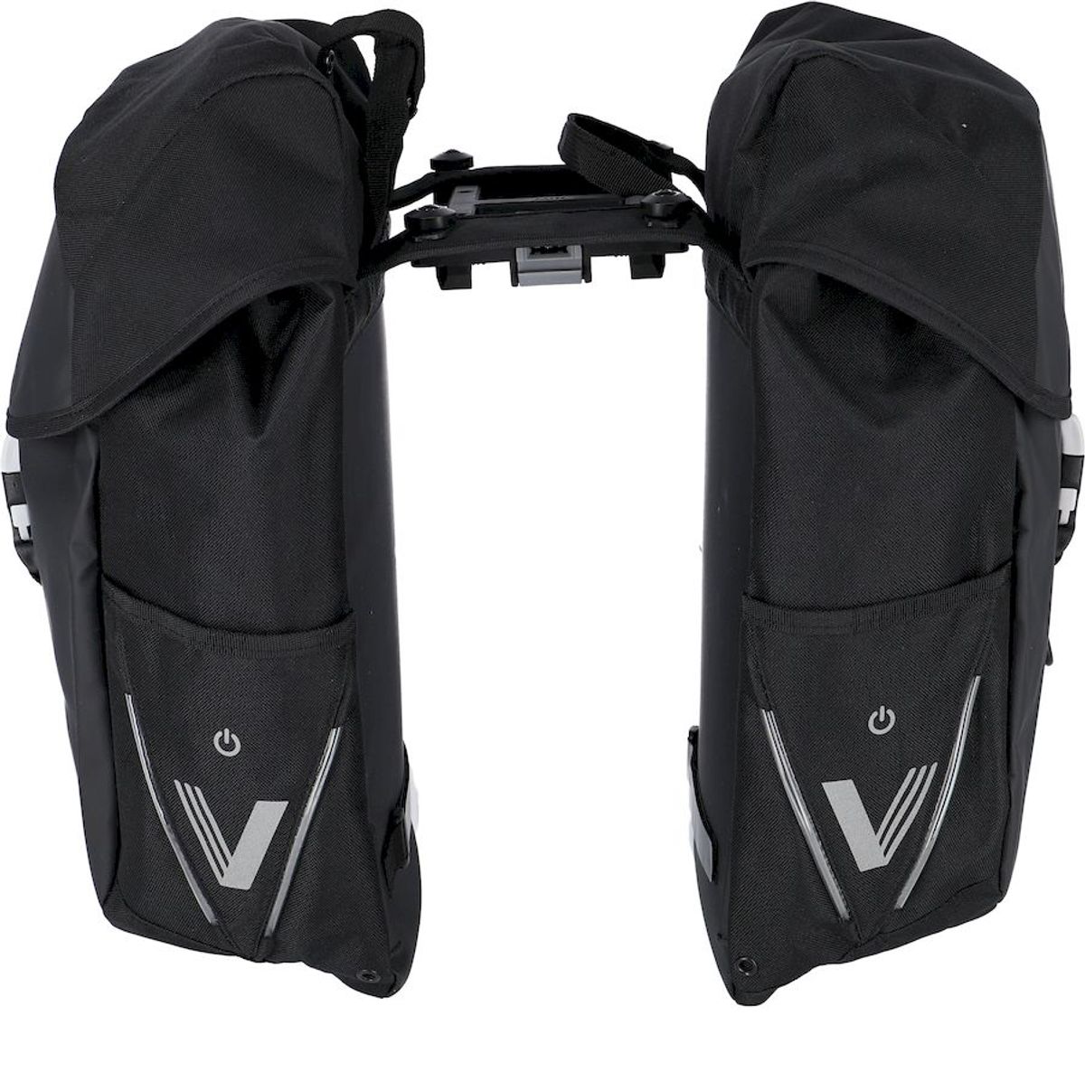 XLC V-light Active MIK dubbele fietstas - 34 liter - Zwart achterkant