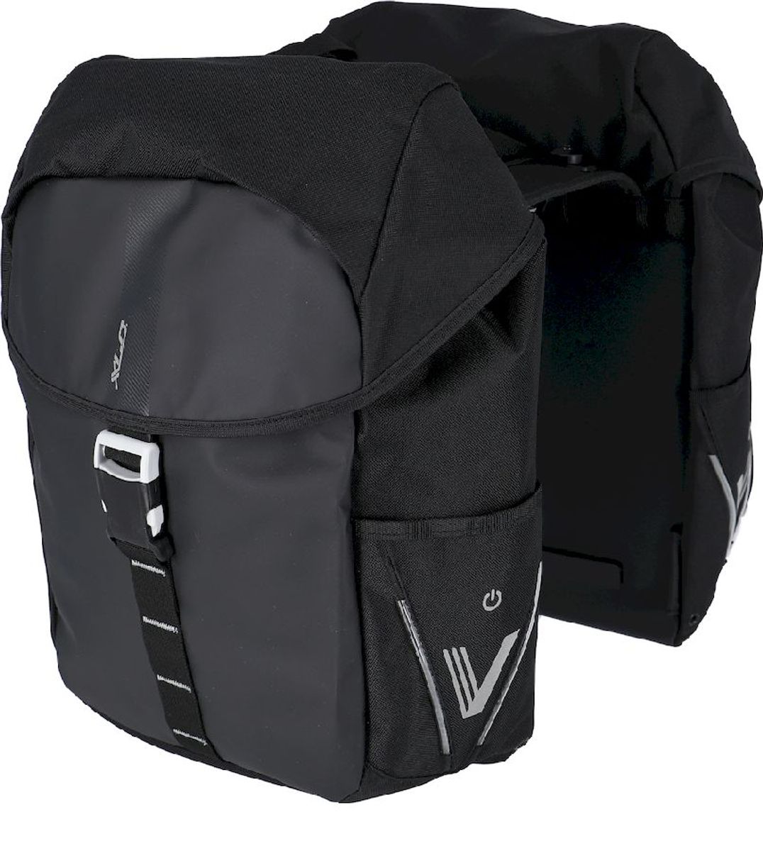 XLC V-light Active MIK dubbele fietstas - 34 liter - Zwart zijkant
