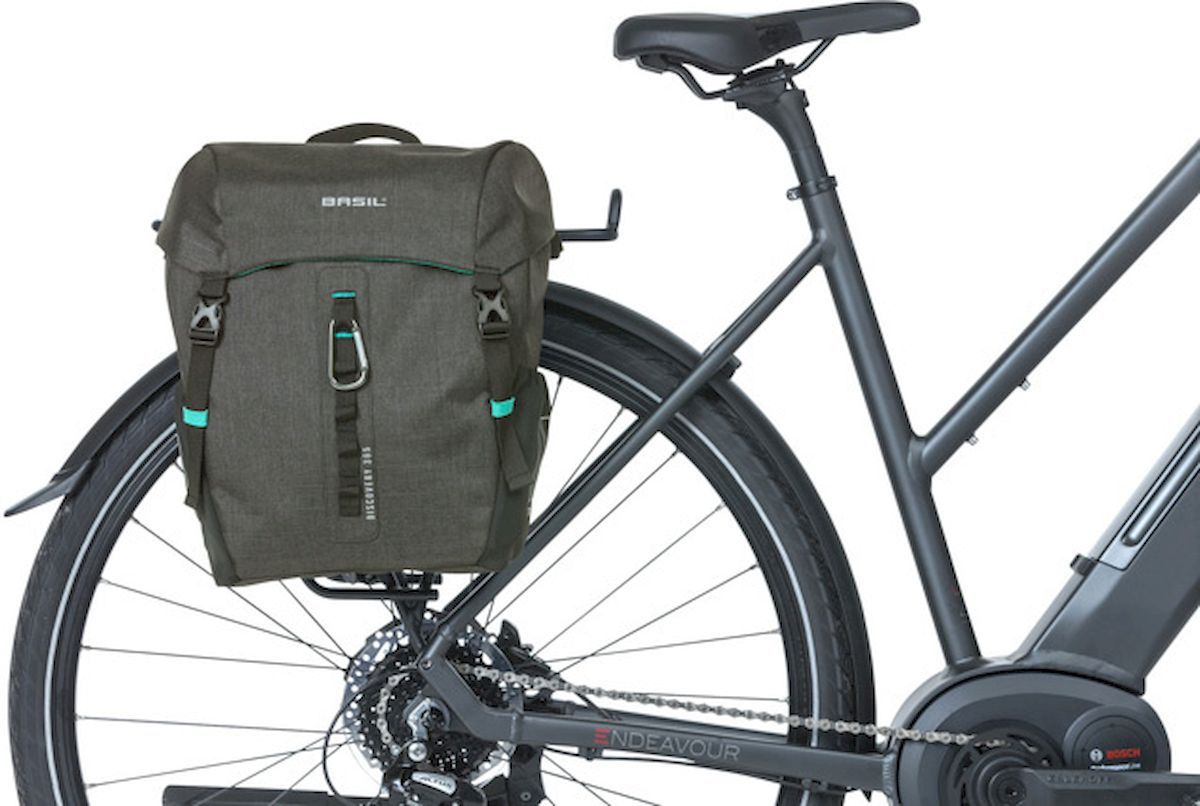 Basil Discovery enkele fietstas - 9 liter - Zwart - op fiets