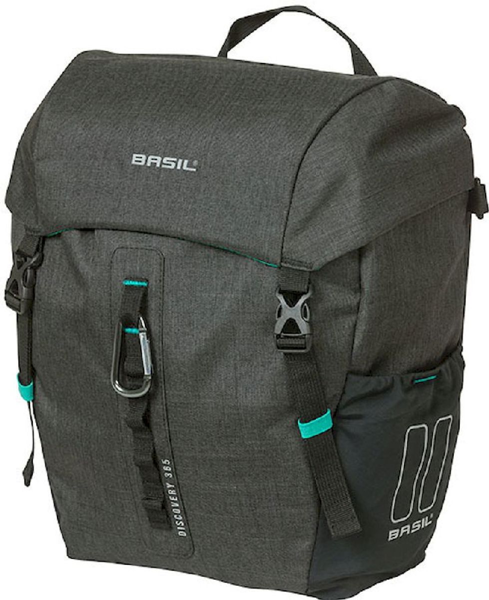 Basil Discovery enkele fietstas - 9 liter - Zwart  - zijkant