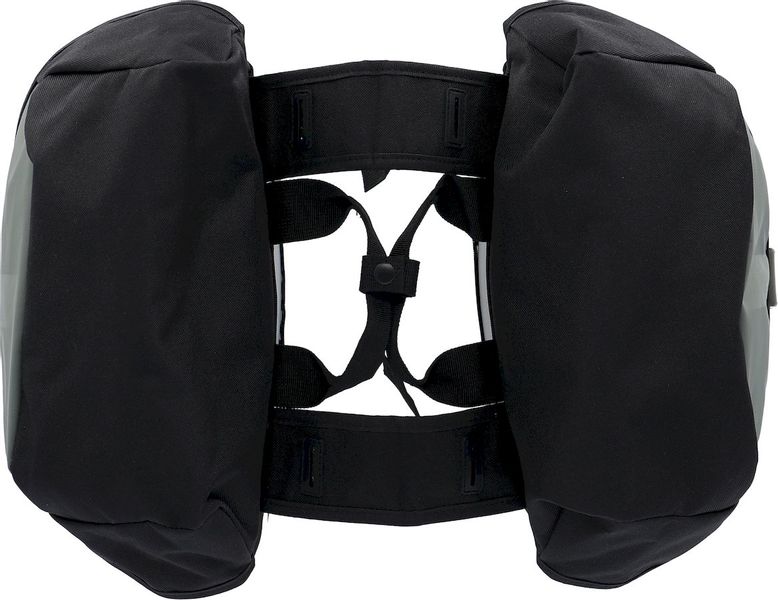 XLC V-light Active dubbele fietstas - 34 liter - Zwart/groen bovenkant 