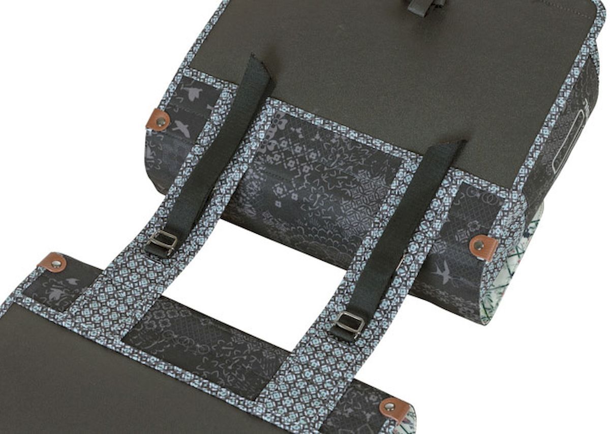 Basil Boheme dubbele fietstas - 35 liter - Zwart onderkant