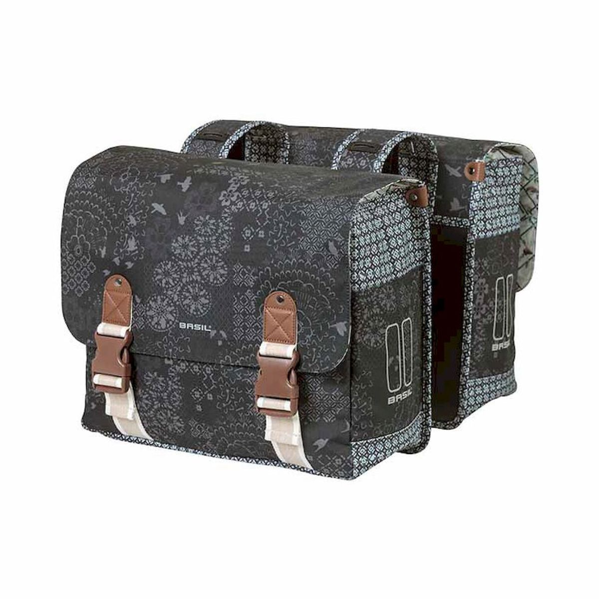 Basil Boheme dubbele fietstas - 35 liter - Zwart