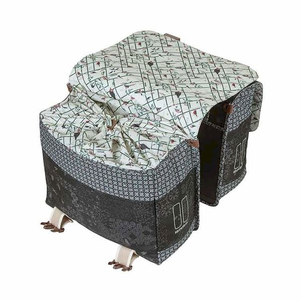 Basil Boheme dubbele fietstas - 35 liter - Zwart opening