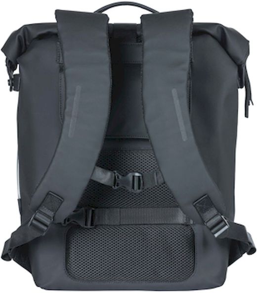 Basil SoHo enkele fietsrugzak - 17 liter - Zwart - schouderbanden