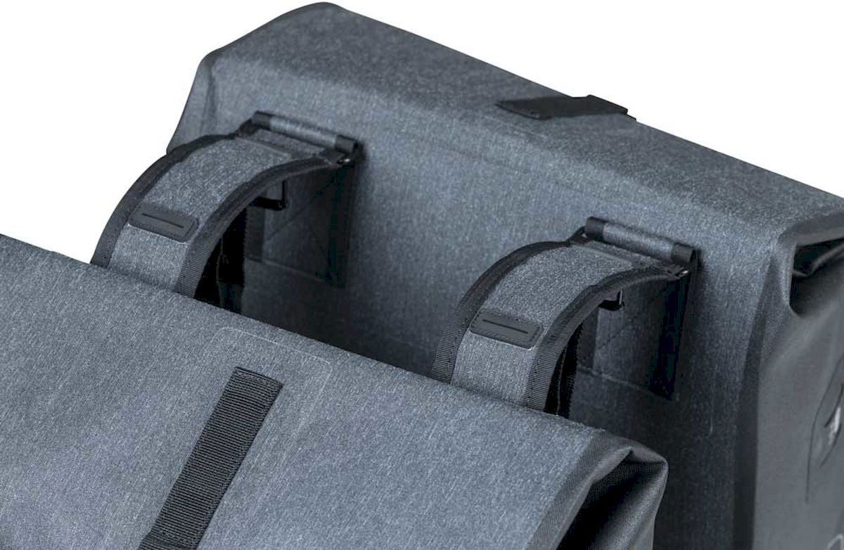 Basil Urban Dry dubbele fietstas - 50 liter - Grijs