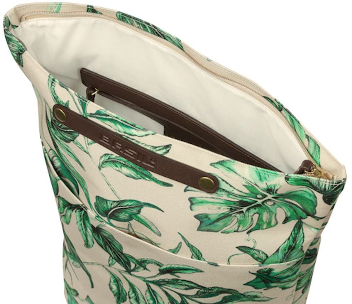 Basil Ever-Green fietsrugzak - 14/19 liter - Beige open