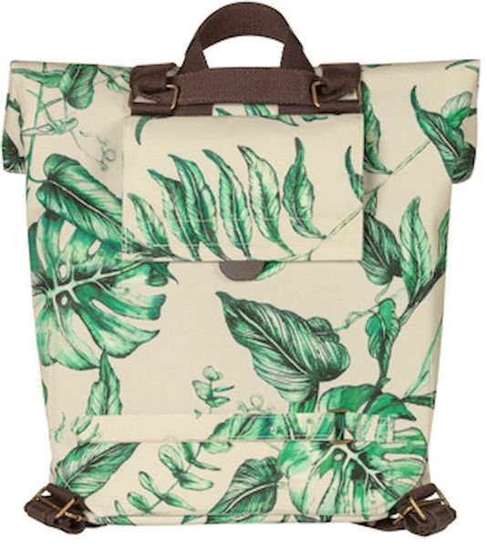 Basil Ever-Green fietsrugzak - 14/19 liter - Beige achterkant