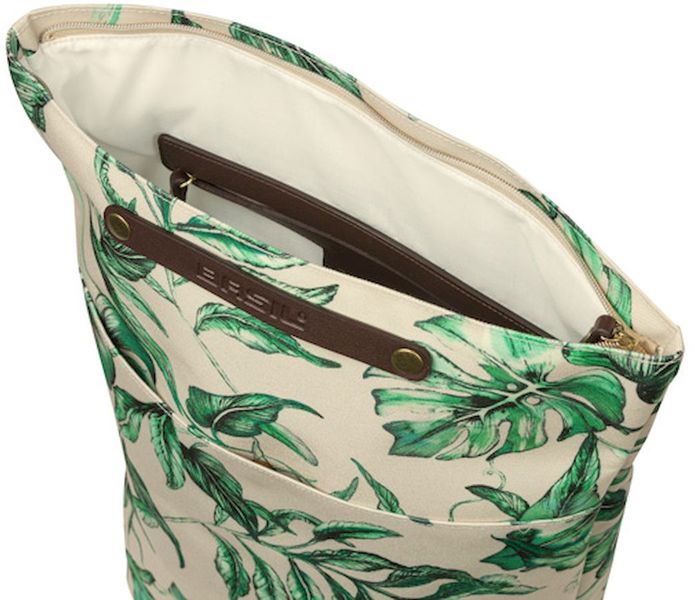 Basil Ever-Green fietsrugzak - 14/19 liter - Beige open