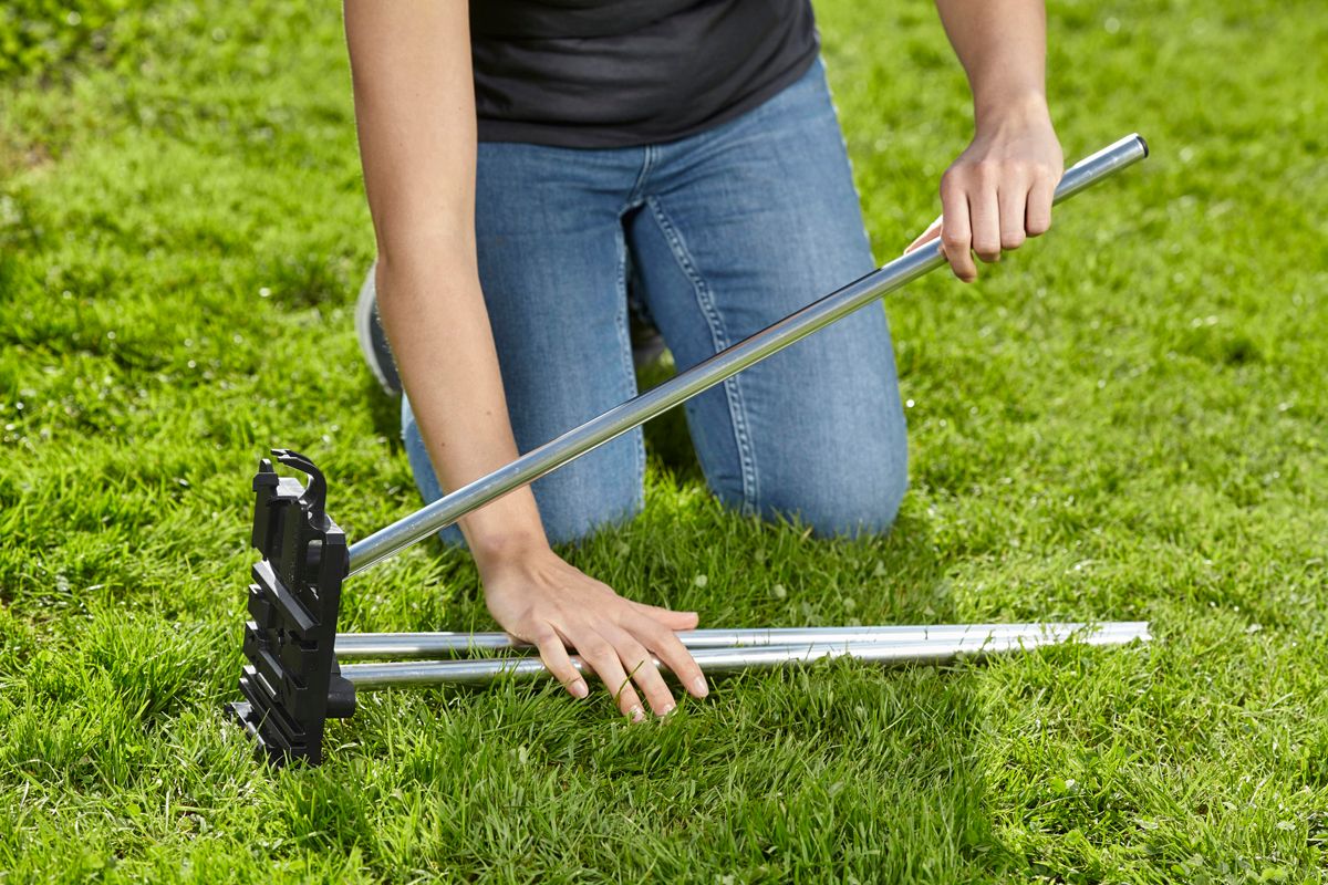 Gardena sproeierstatief inklappen