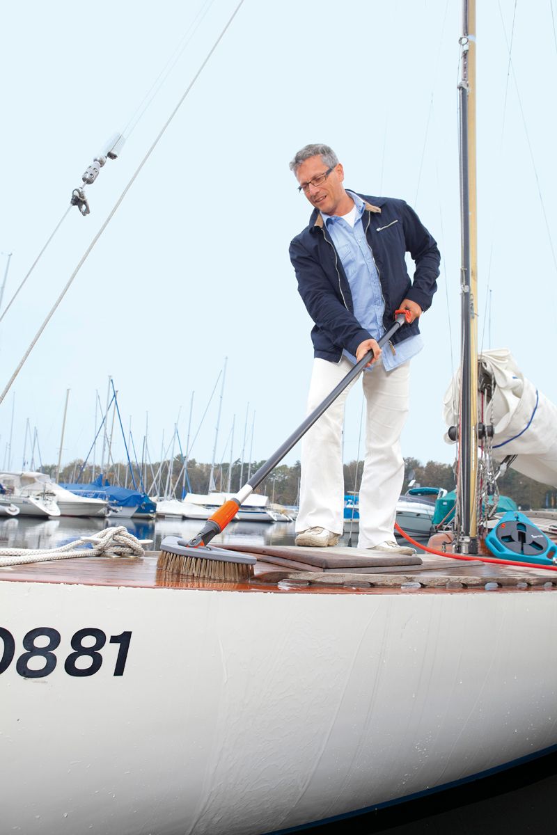 Gardena Classic roll-fix 20 m in gebruik