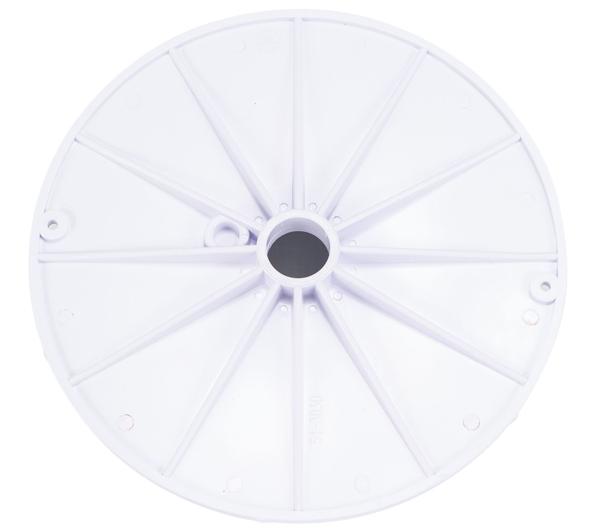 Pentair skimmerdeksel (diameter 213 mm) achterkant.