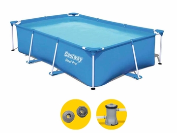 Bestway Steel Pro zwembad - 259 x 170 x 61 cm - met filterpomp