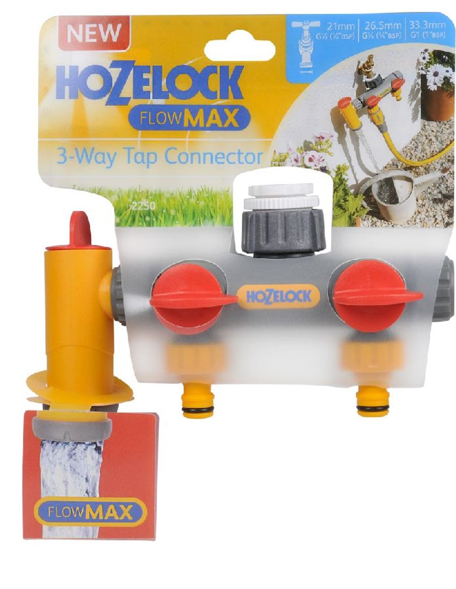 Hozelock Flowmax 3-weg waterverdeler - verpakking