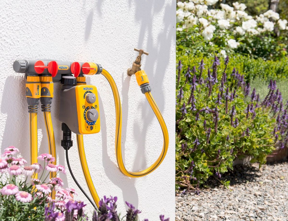 Hozelock 4-weg waterverdeler - sfeerimpressie