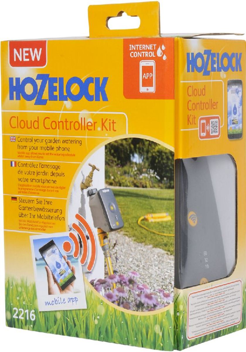Hozelock Cloud Controller smart besproeiingscomputer verpakking 