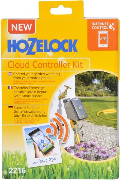 Hozelock Cloud Controller smart besproeiingscomputer verpakking