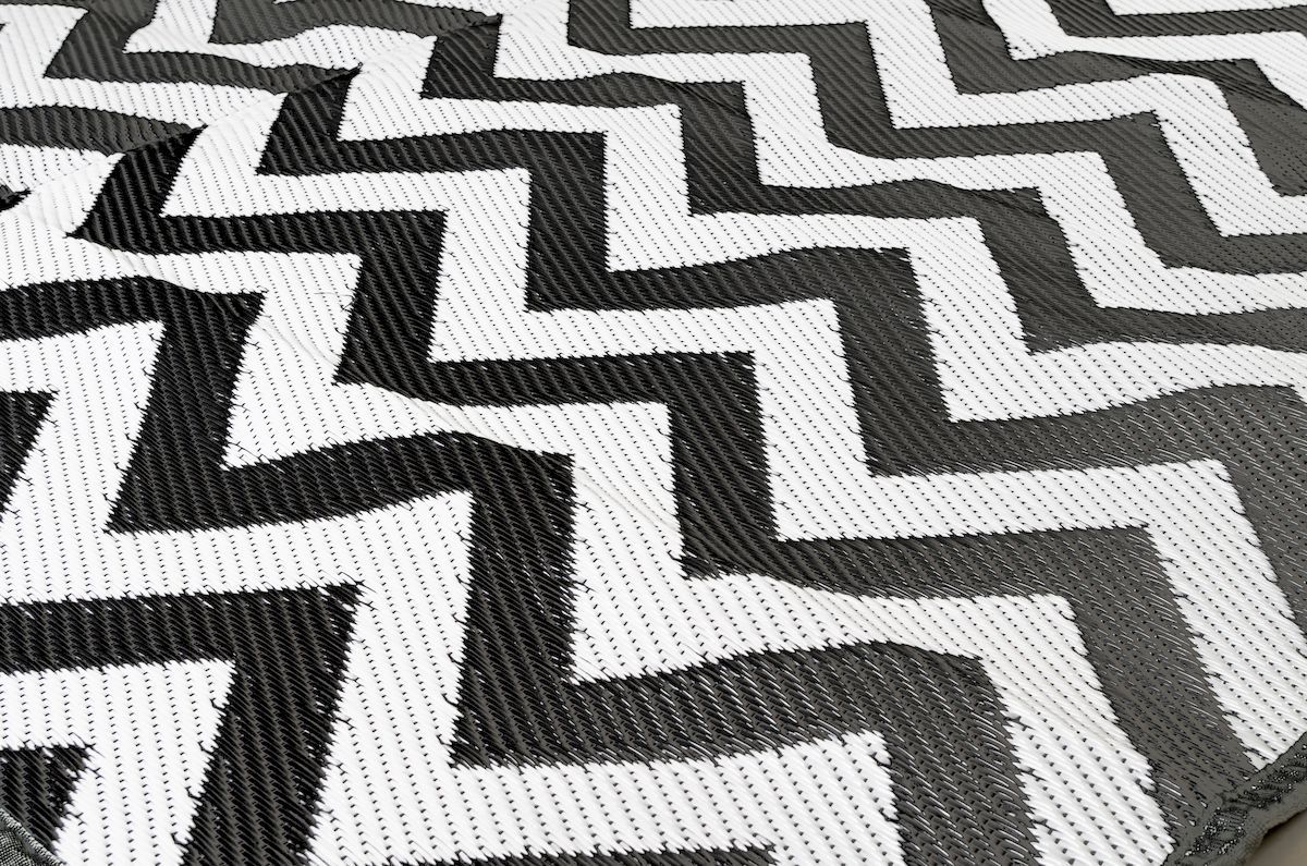 Bo-Camp Wave chillmat - Zwart/wit