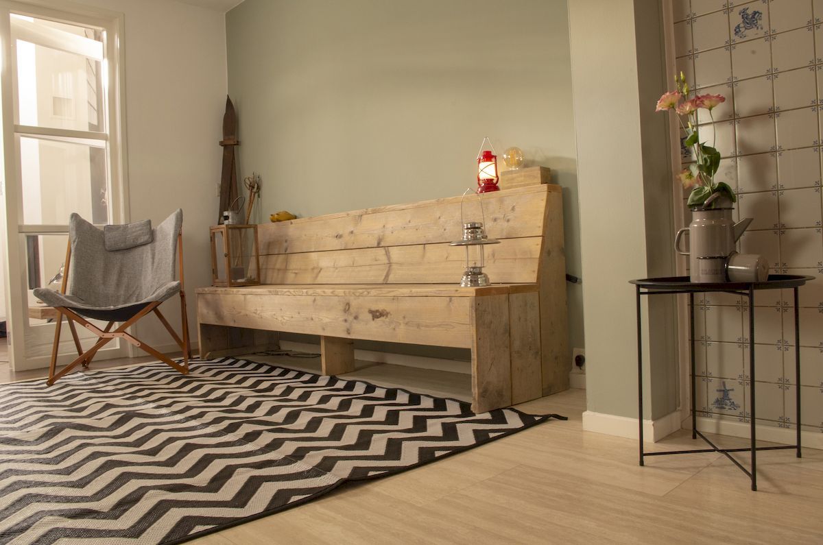 Bo-Camp Wave chillmat - Zwart/wit