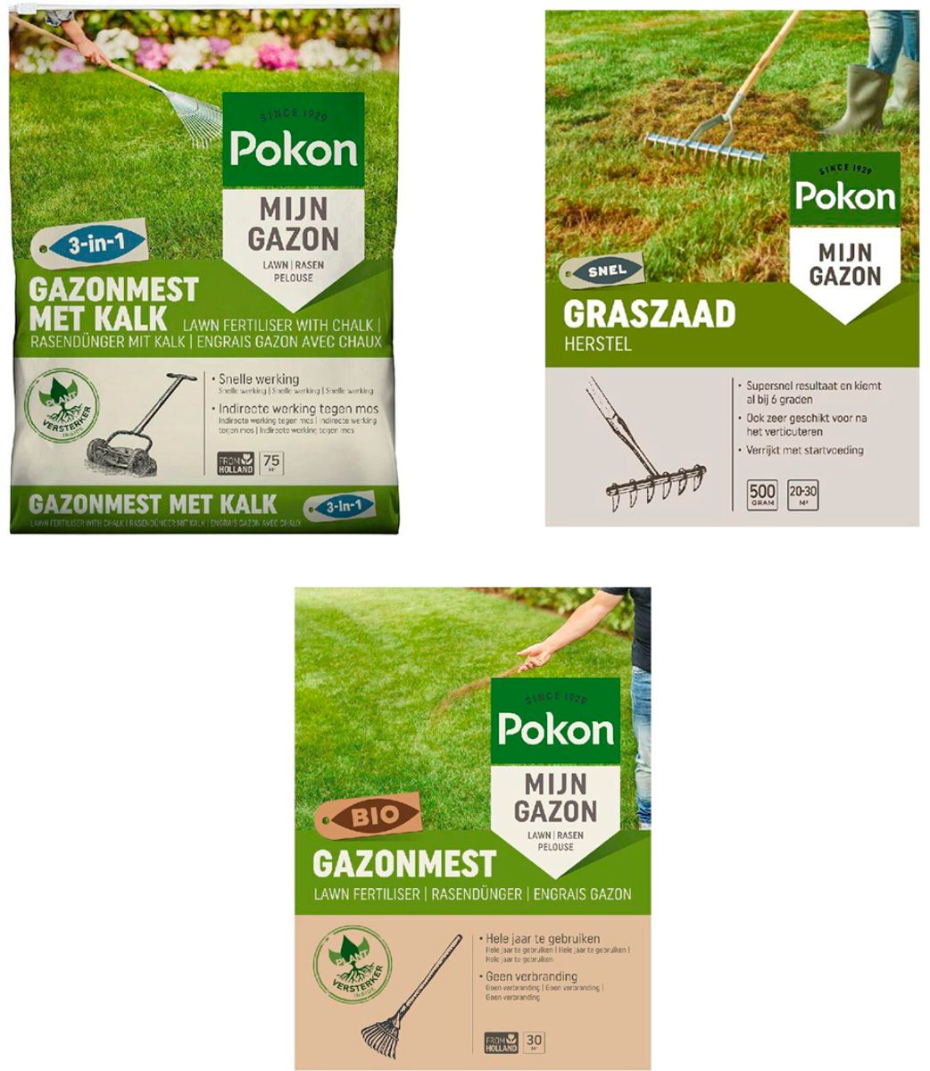 Pokon Gazonbemesting jaarpakket - 30 m²