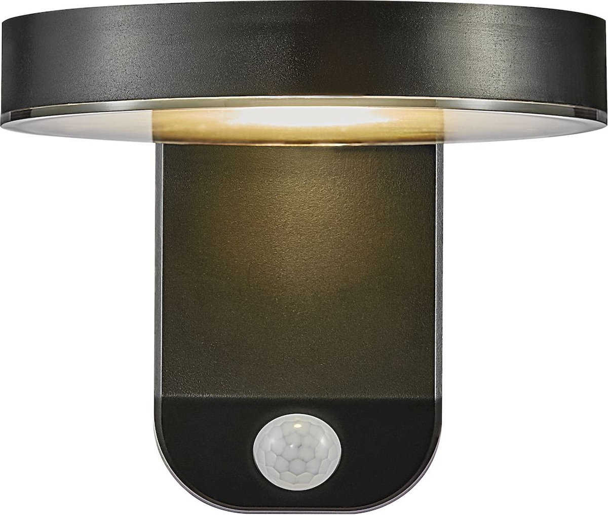 Nordlux Rica solar wandlamp - rond, vooraanzicht