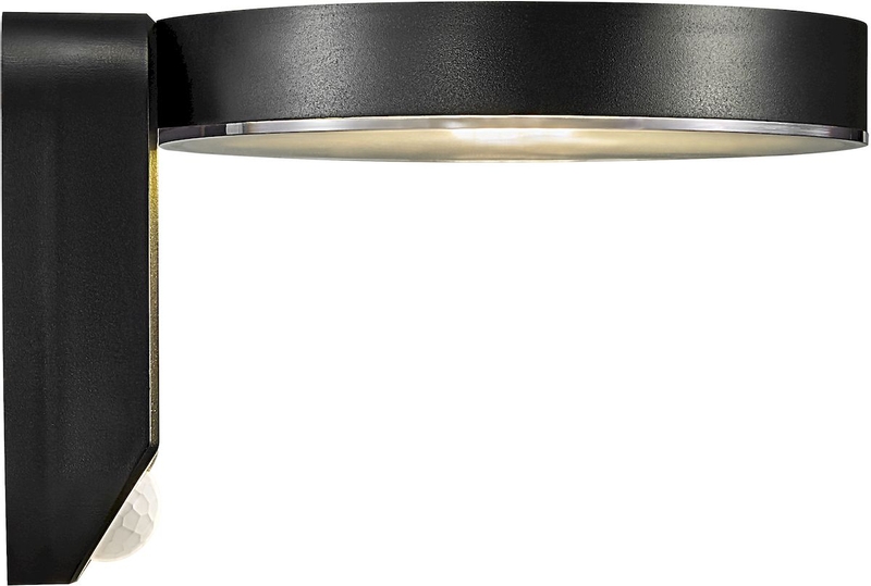 Nordlux Rica solar wandlamp - rond, zijaanzicht