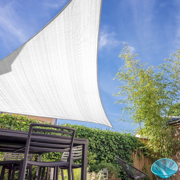 Livin’outdoor schaduwdoek Como driehoek 5 m - Antraciet sfeer