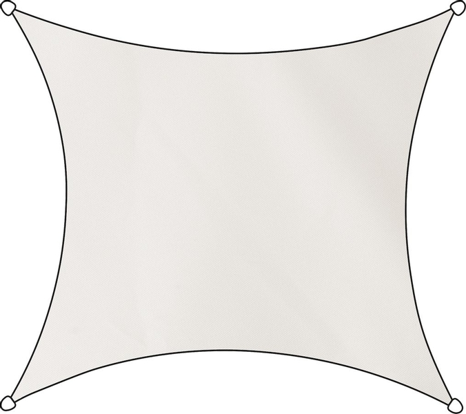 Livin’outdoor schaduwdoek Como vierkant 3,6 m - Wit
