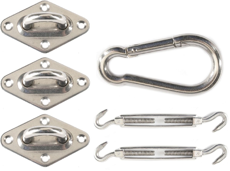 Livin’outdoor bevestigingsmaterialen schaduwdoek driehoek - RVS