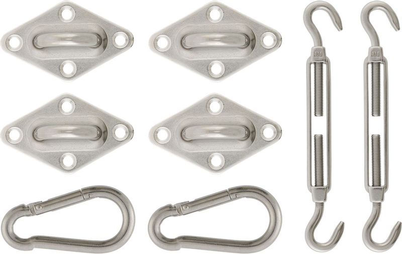 Livin’outdoor bevestigingsmaterialen schaduwdoek vierkant - RVS