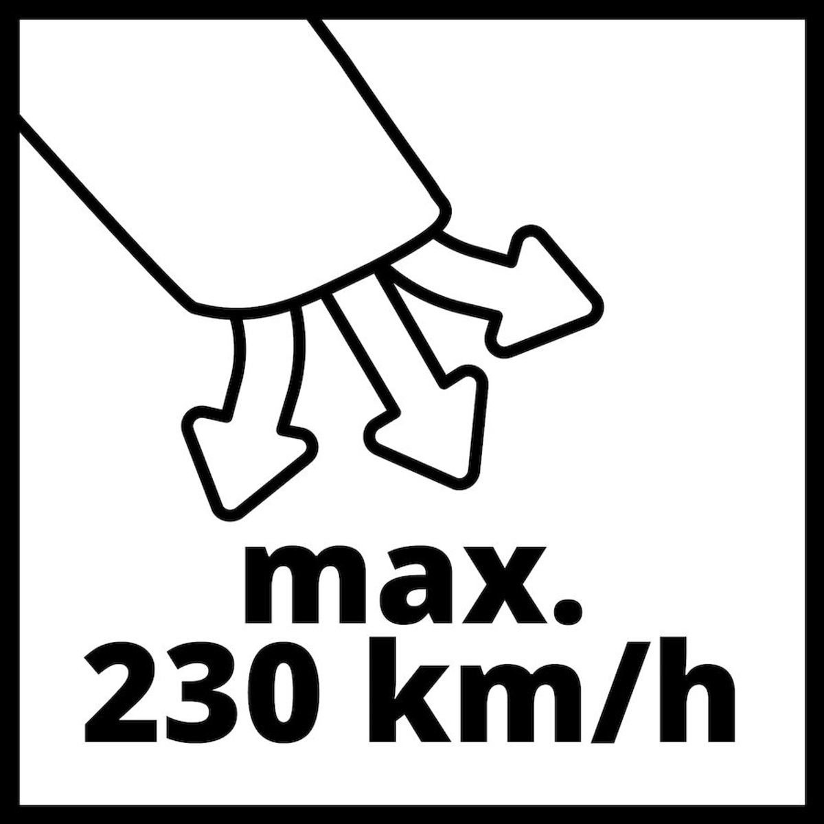 Einhell GE-CL 36/230 Li E -Solo accu bladblazer blaassnelheid