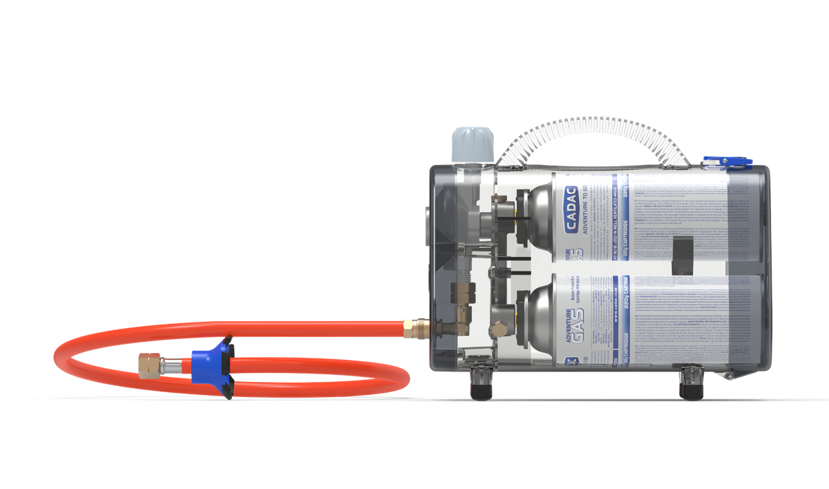 CADAC Trio Power Pak gasdrukregelaar met gascartridges