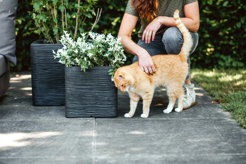 Capi Nature Rib bloempot bol - 43 cm - antraciet