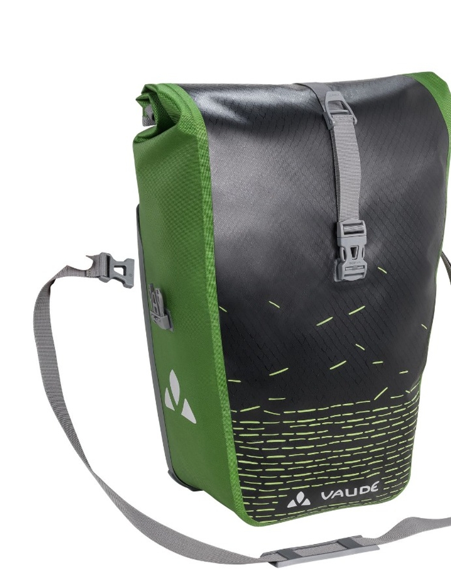Vaude Aqua Back Print Single fietstas - 24 liter - zwart/groen
