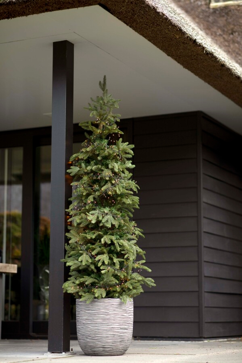 Capi Nature Rib bloempot bol - 35 cm - antraciet