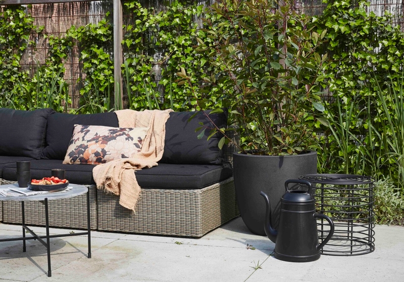 Capi Urban Smooth Bloempot vierkant - 50 cm - zwart