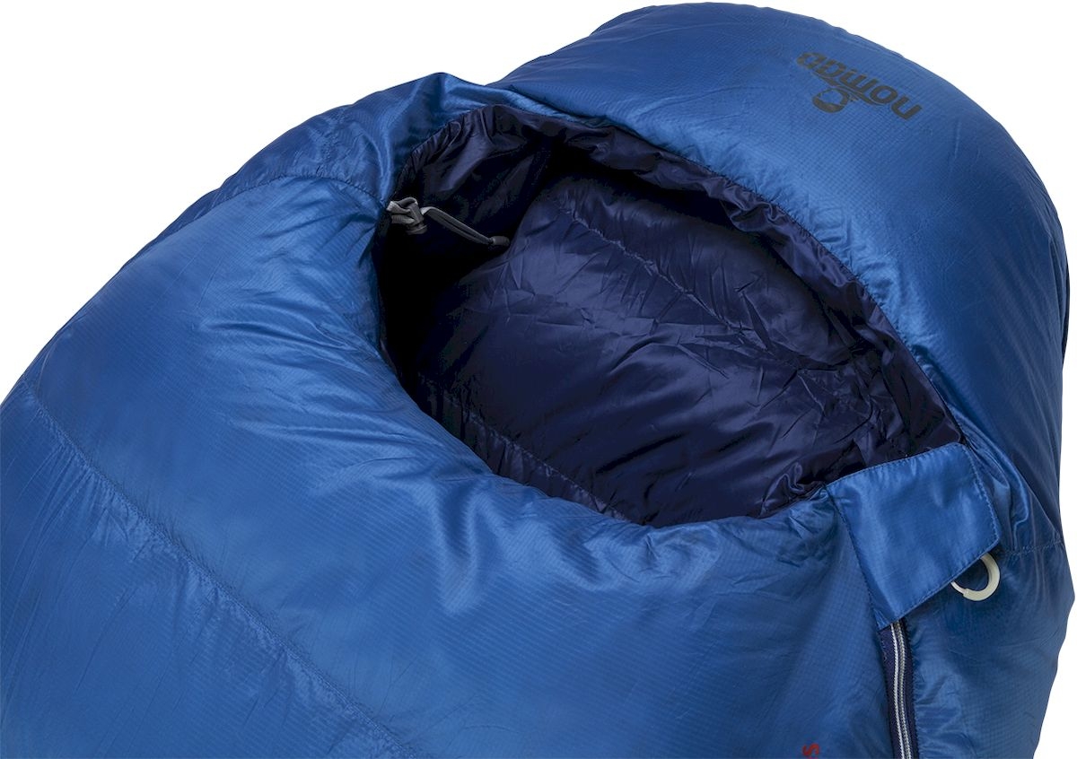 Nomad Pegasus 190 Mummyslaapzak - Blauw - Ritspositie links capuchon 