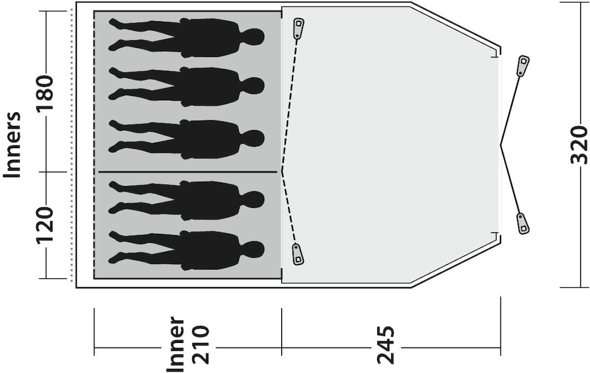 Outwell Dash 5 tunneltent - 5 persoons