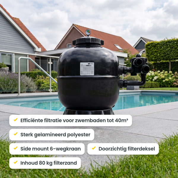 W'eau SPO-500 polyester side mount zandfilter 10m³