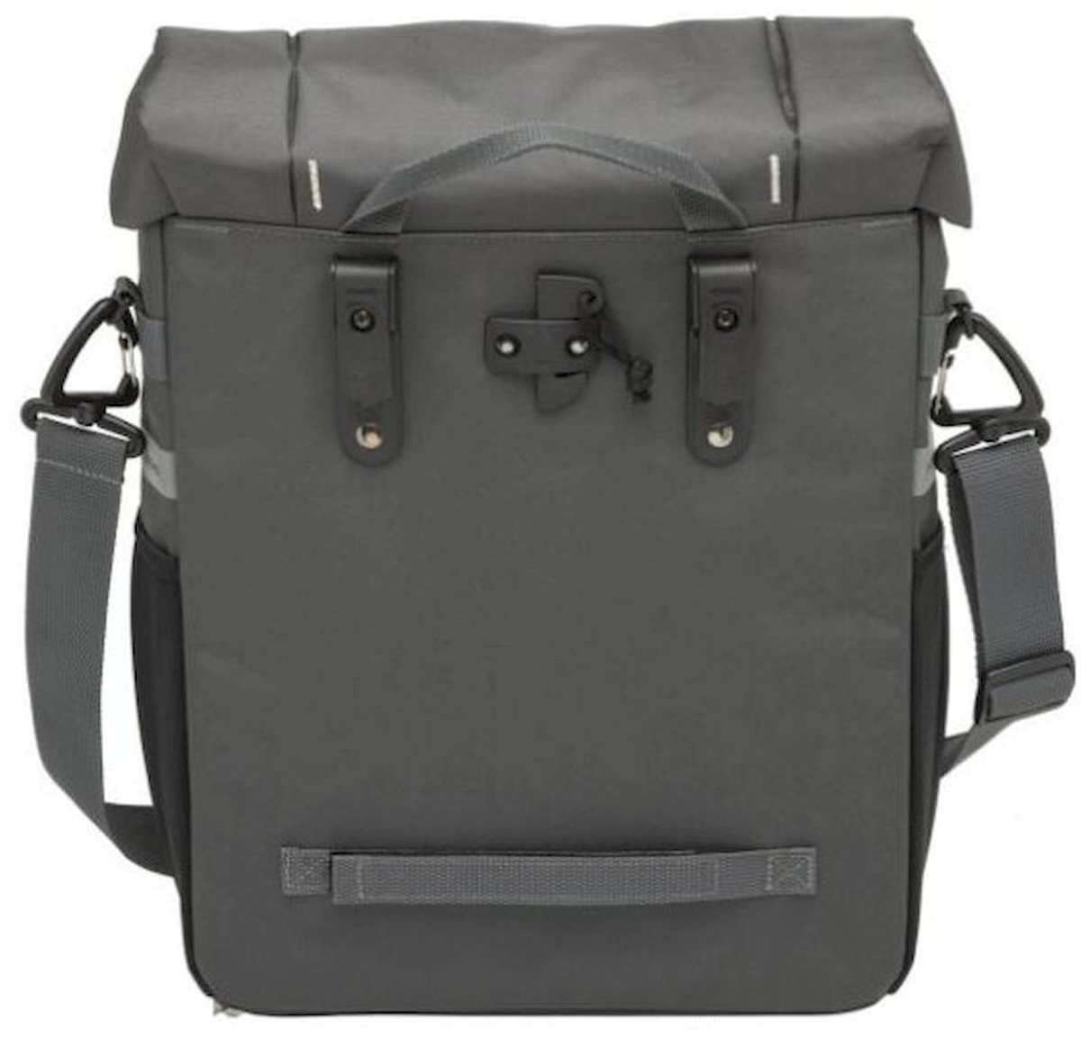 New Looxs Vigo enkele fietstas - 18,5 liter - Grijs - achteraanzicht